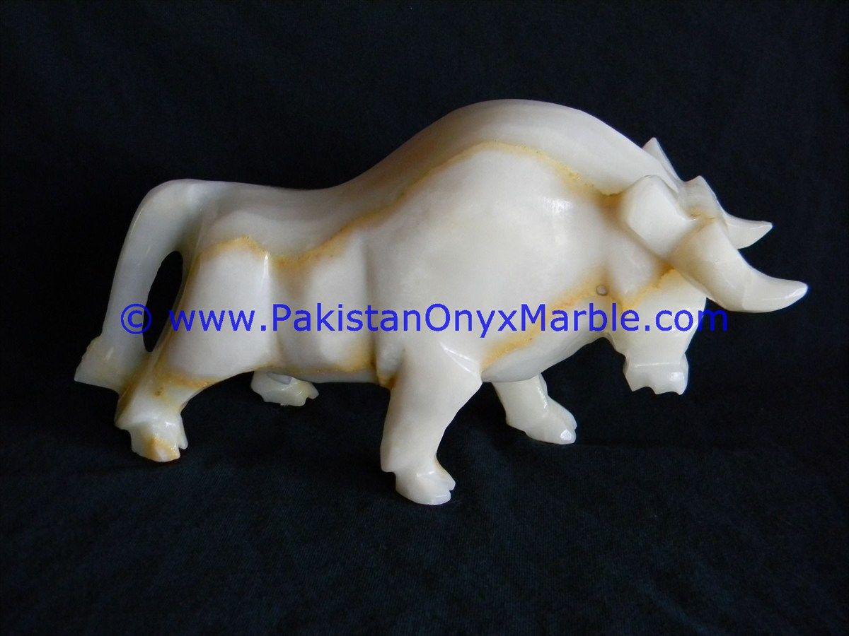 Onyx Carved bull ox Statue-18