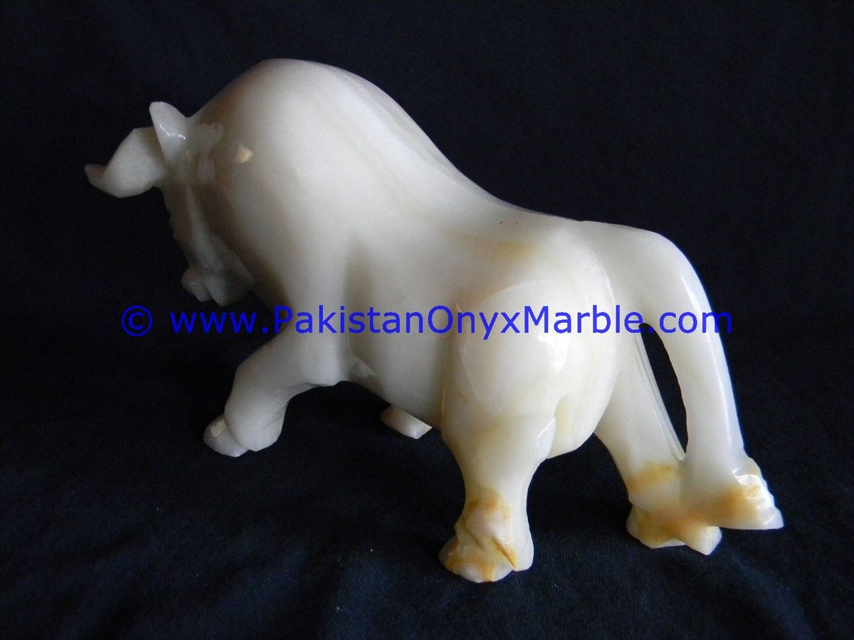 Onyx Carved bull ox Statue-21