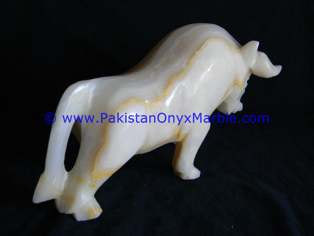 Onyx Carved bull ox Statue-22