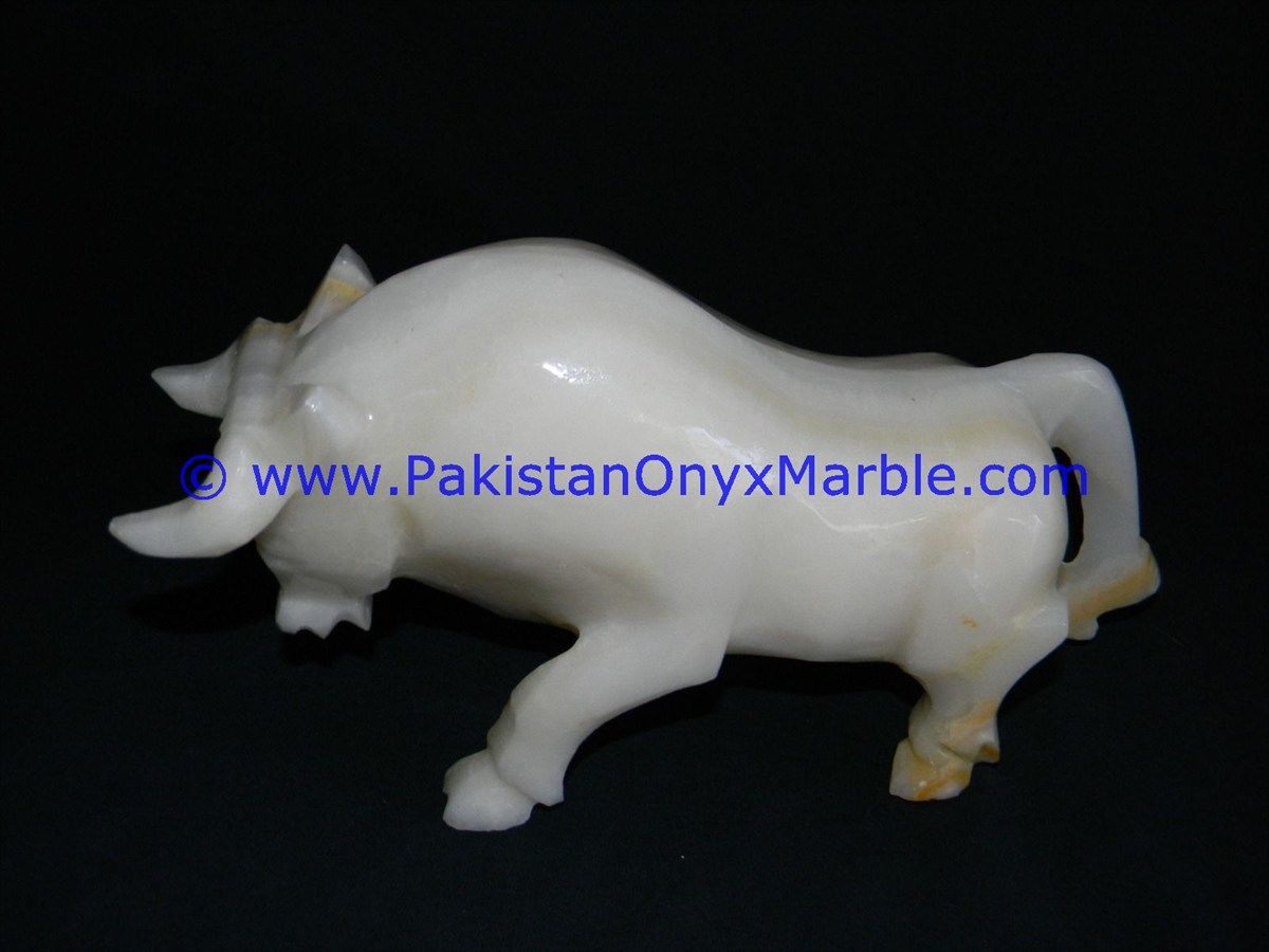Onyx Carved bull ox Statue-24