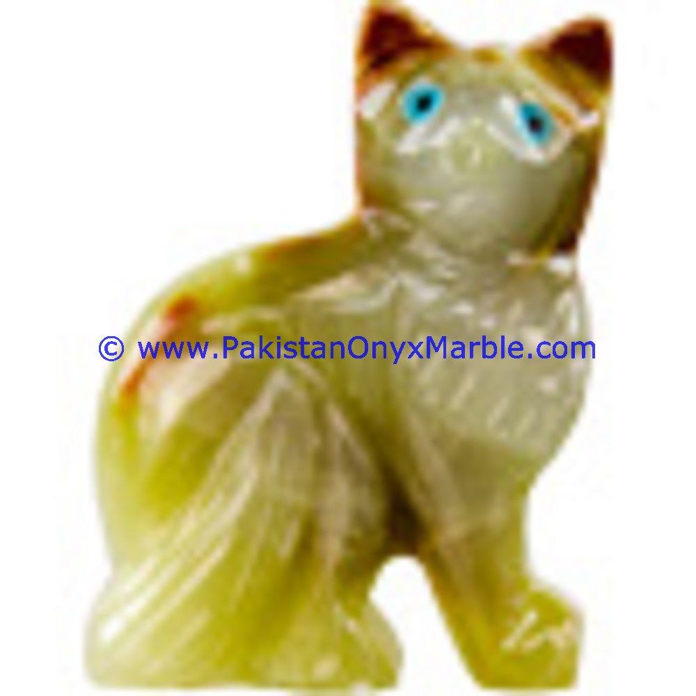 Onyx Carved cat Statue-01