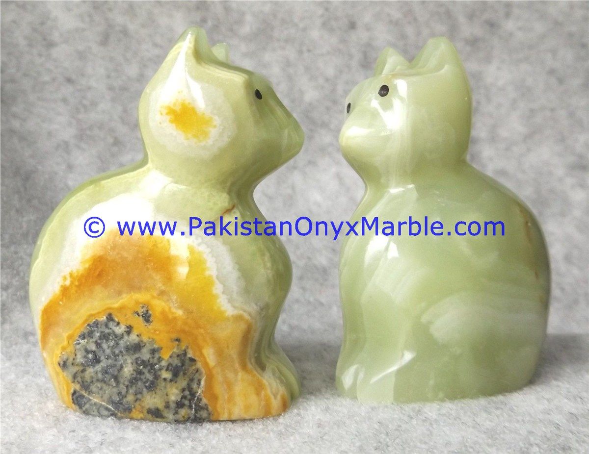 Onyx Carved cat Statue-03