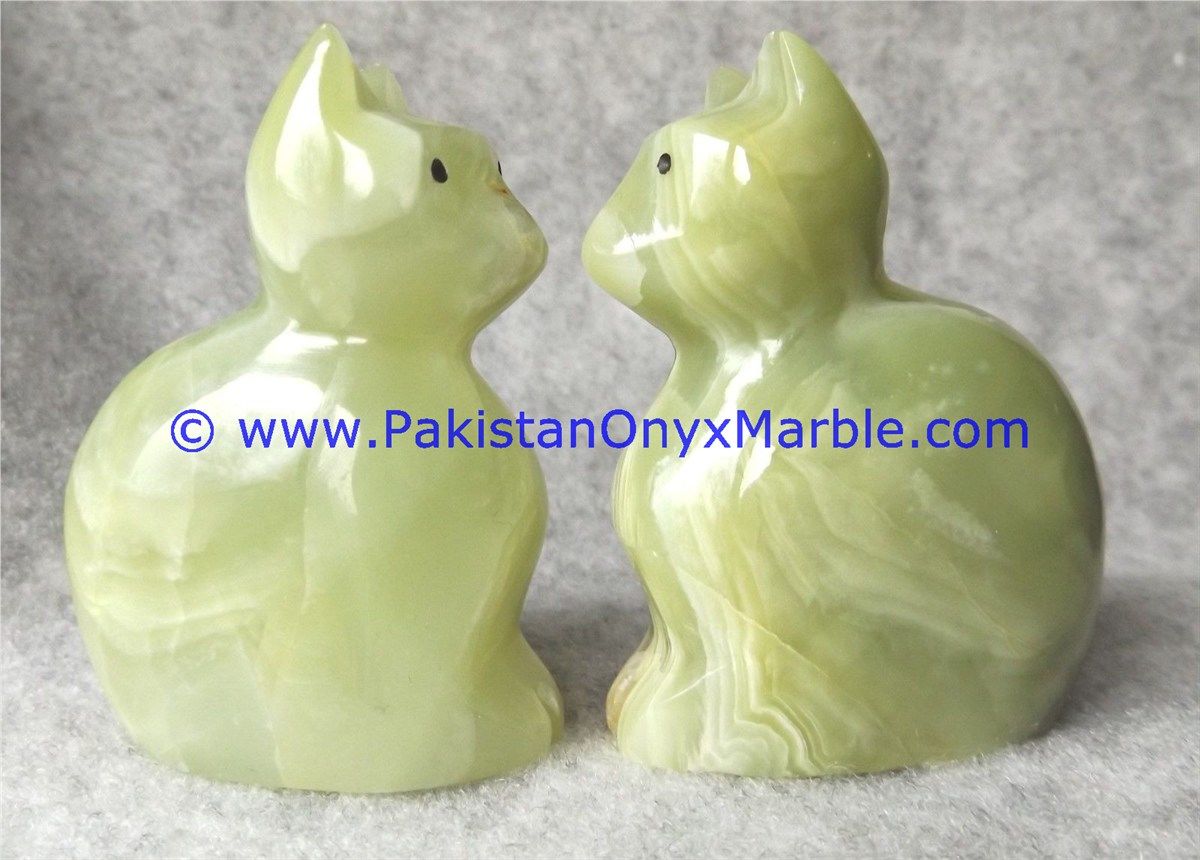 Onyx Carved cat Statue-04