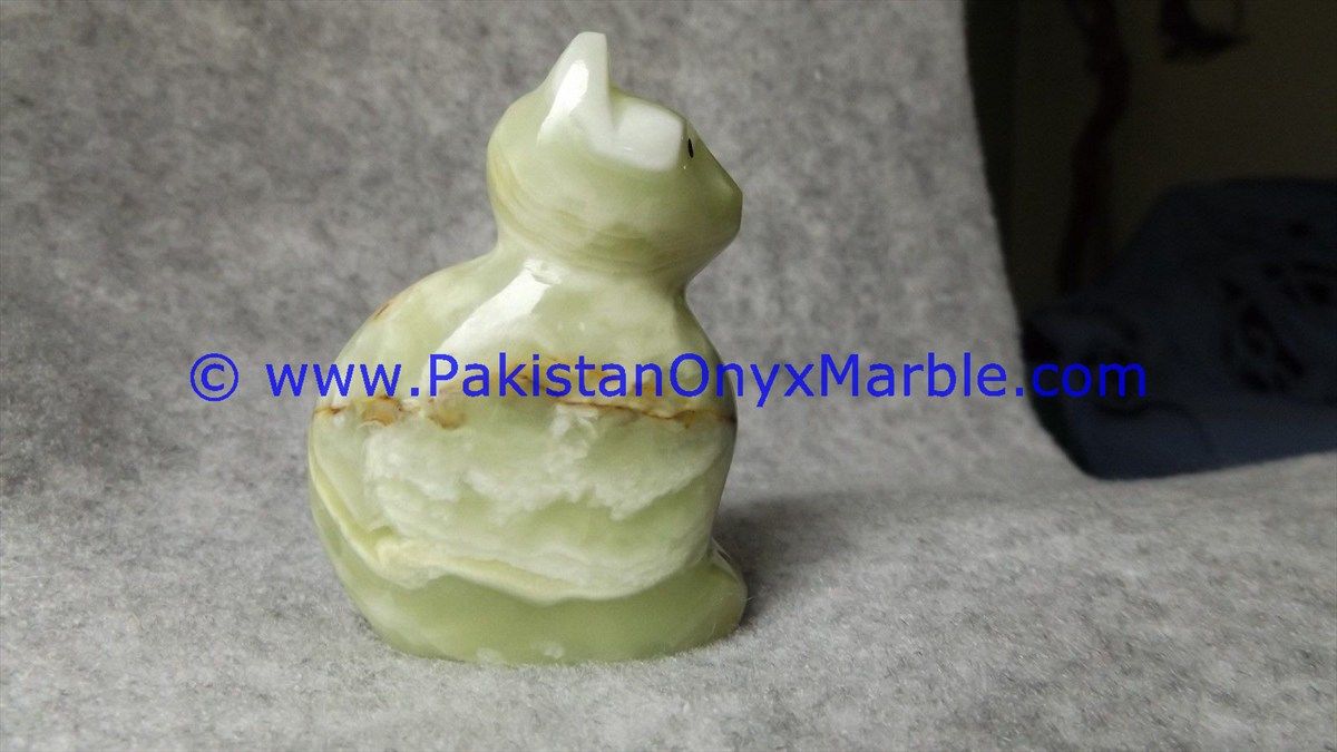 Onyx Carved cat Statue-05