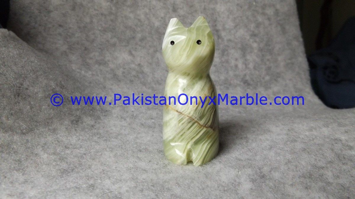 Onyx Carved cat Statue-07