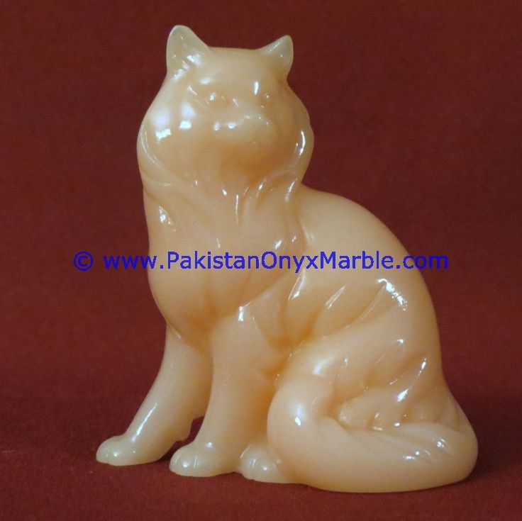 Onyx Carved cat Statue-14