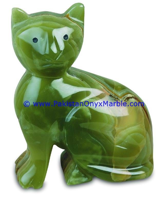 Onyx Carved cat Statue-15