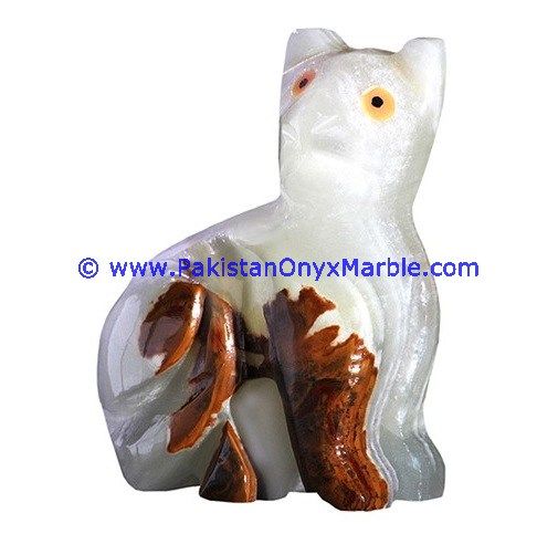 Onyx Carved cat Statue-18