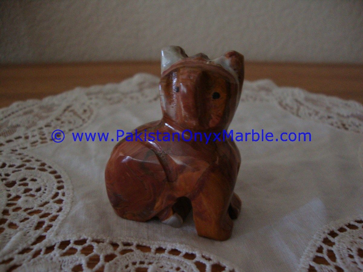 Onyx Carved cat Statue-20