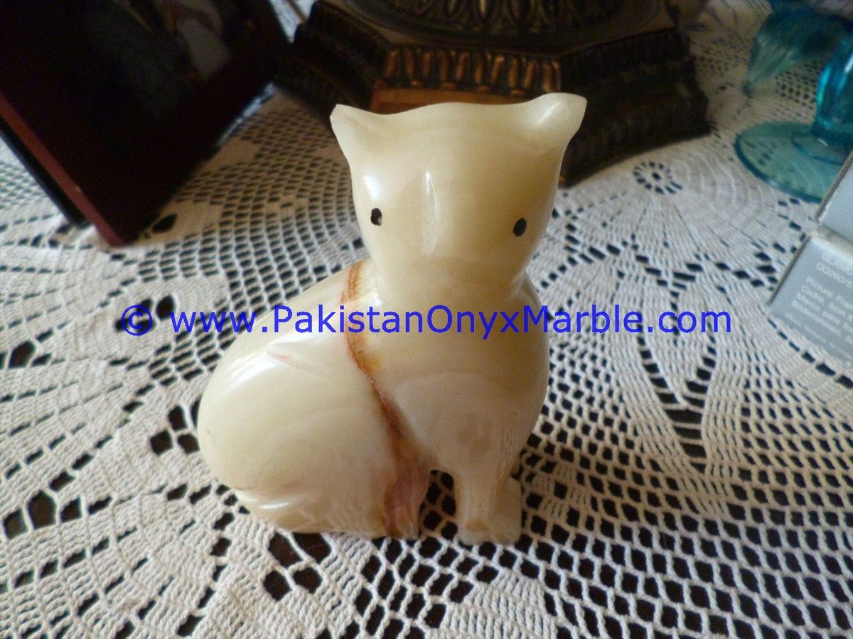 Onyx Carved cat Statue-23