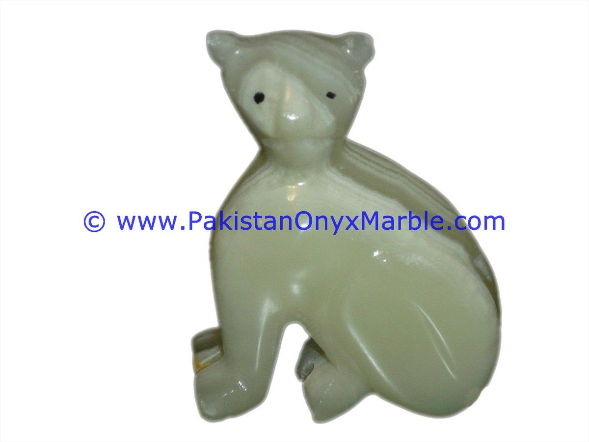 Onyx Carved cat Statue-24