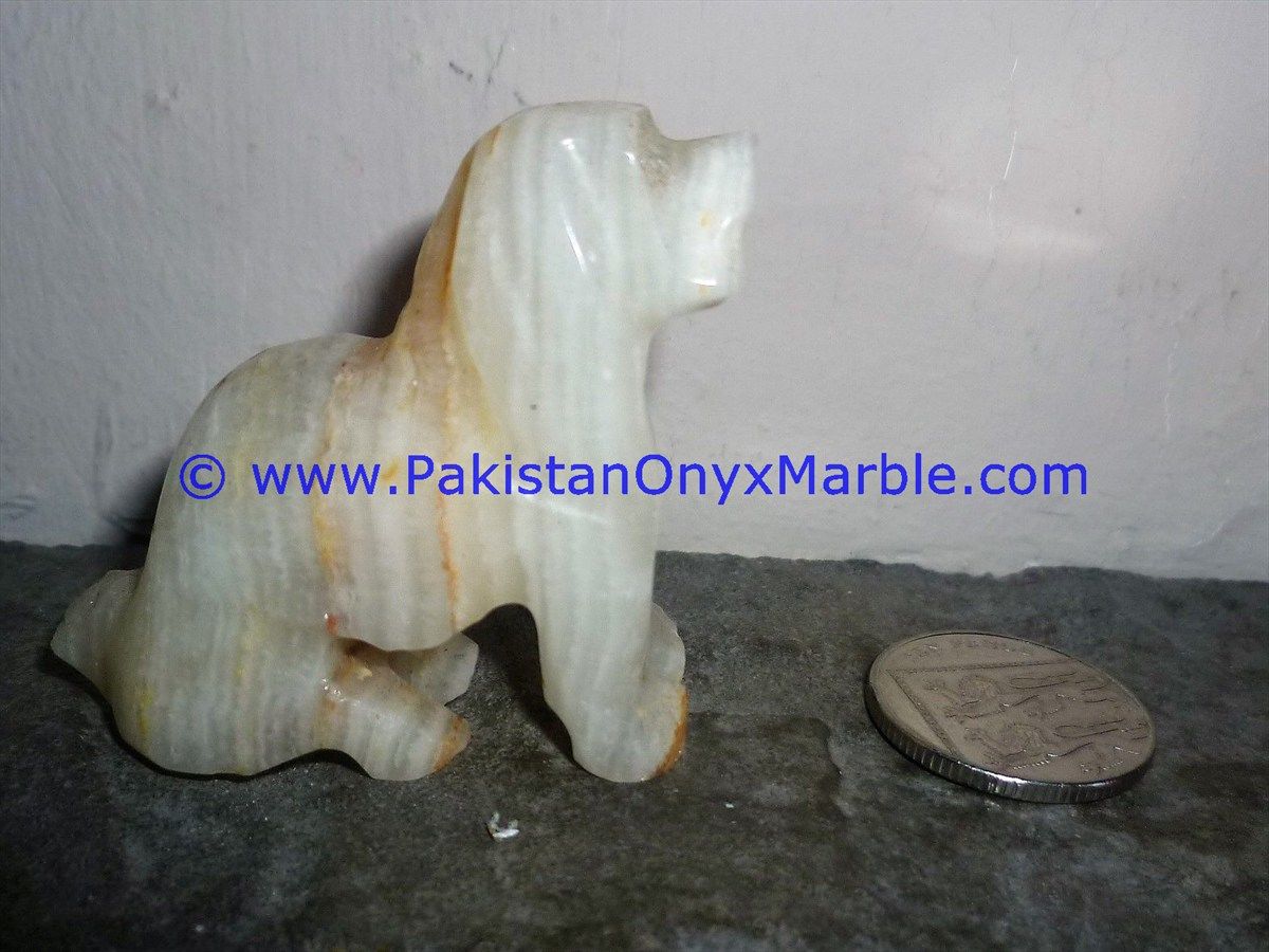 Onyx Carved dog Statue-01