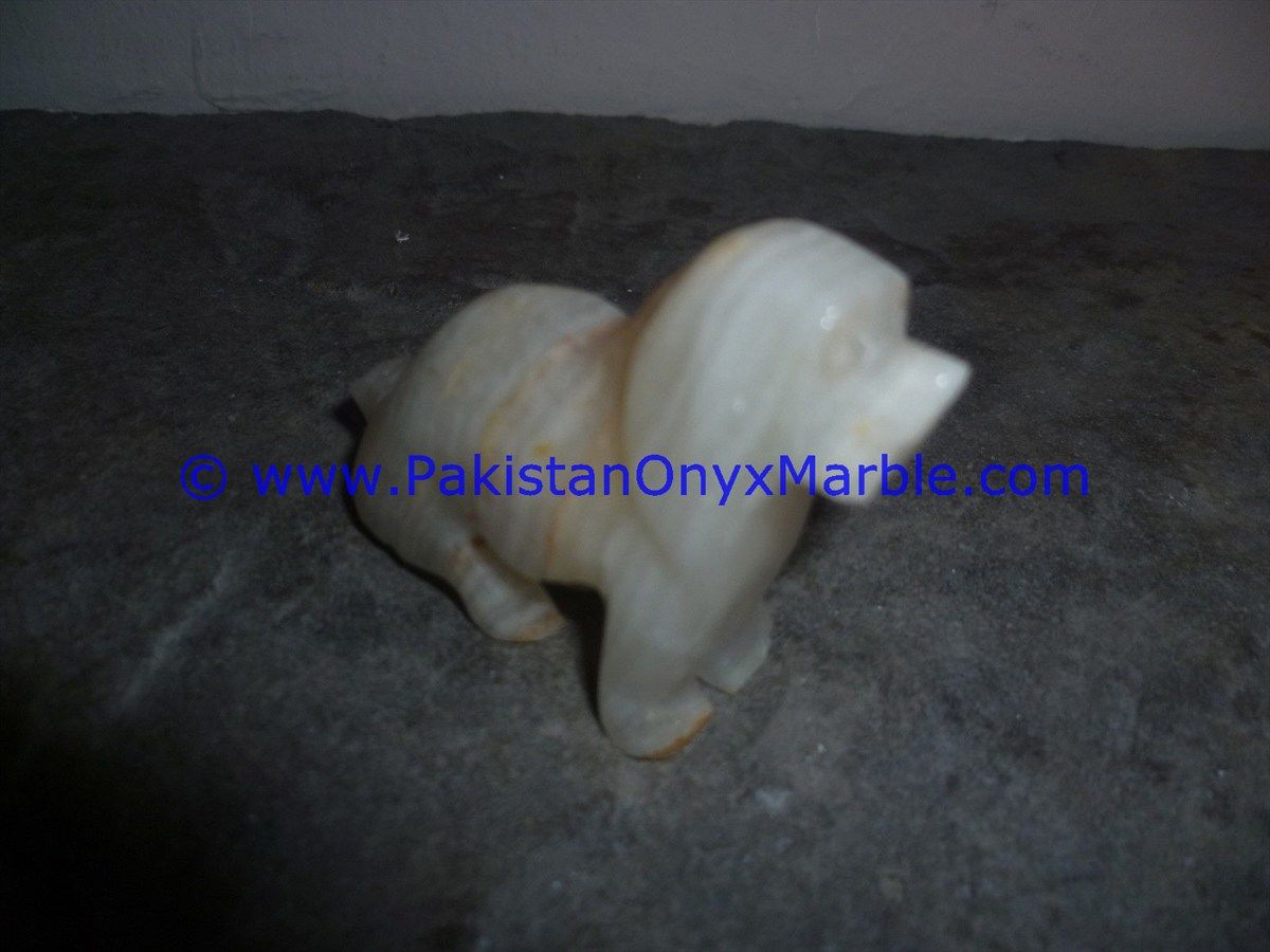 Onyx Carved dog Statue-02