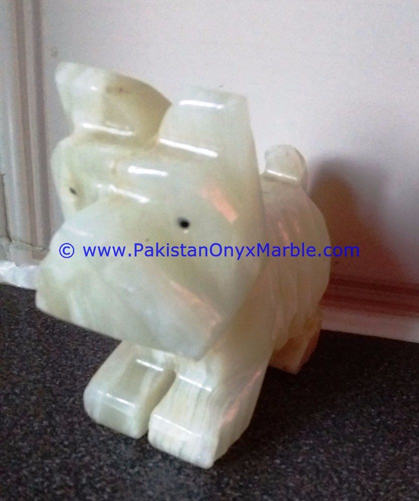 Onyx Carved dog Statue-06