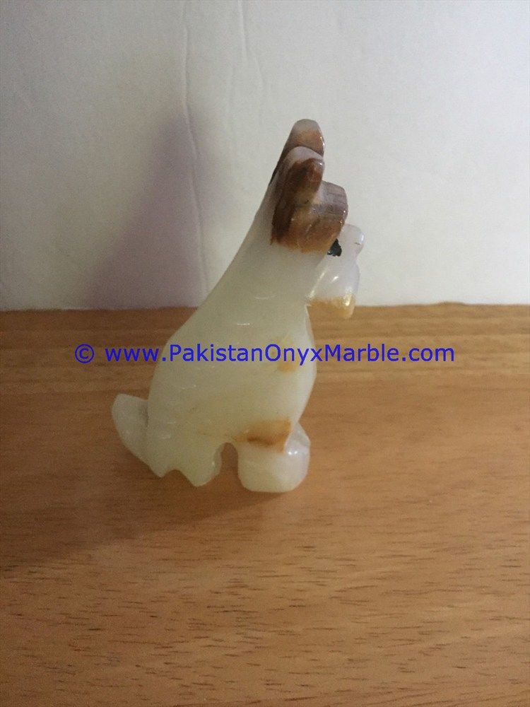 Onyx Carved dog Statue-08