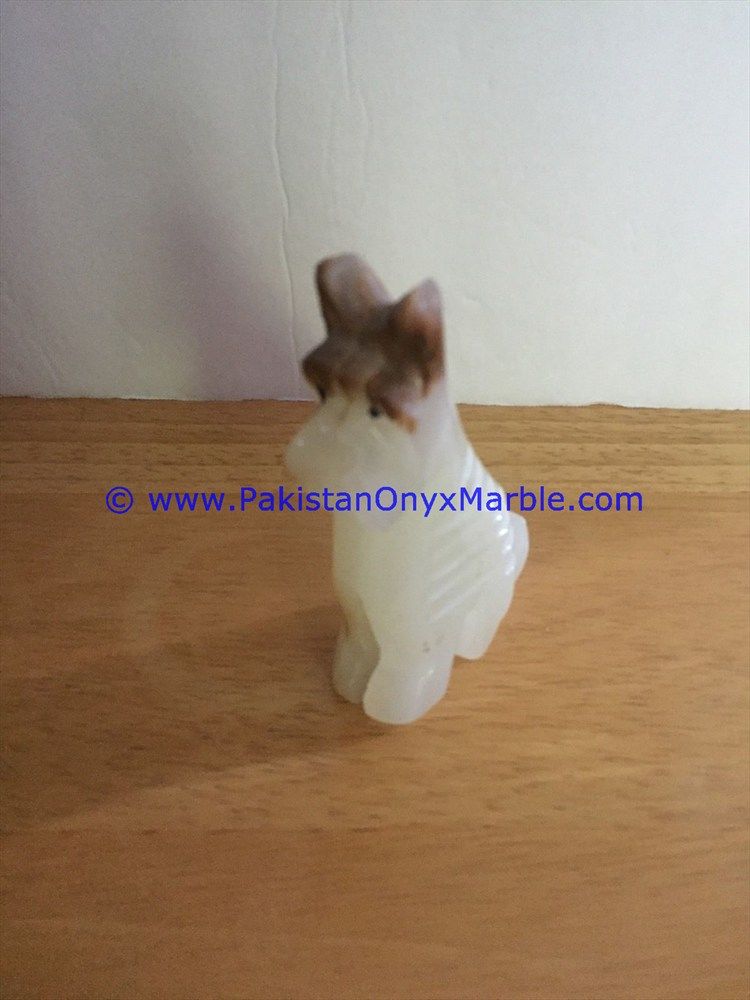 Onyx Carved dog Statue-09