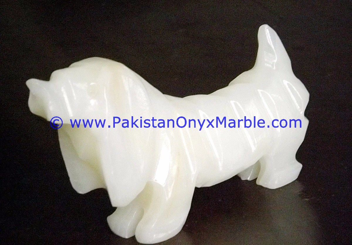 Onyx Carved dog Statue-10