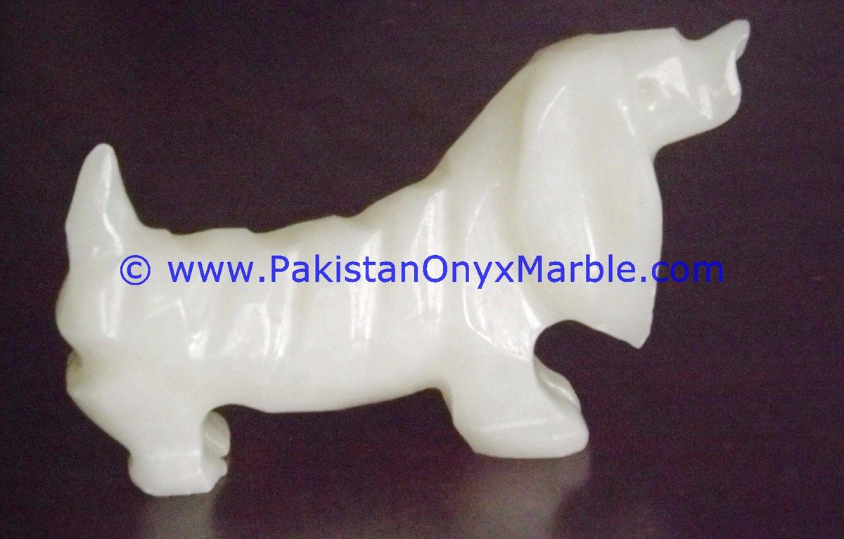 Onyx Carved dog Statue-11