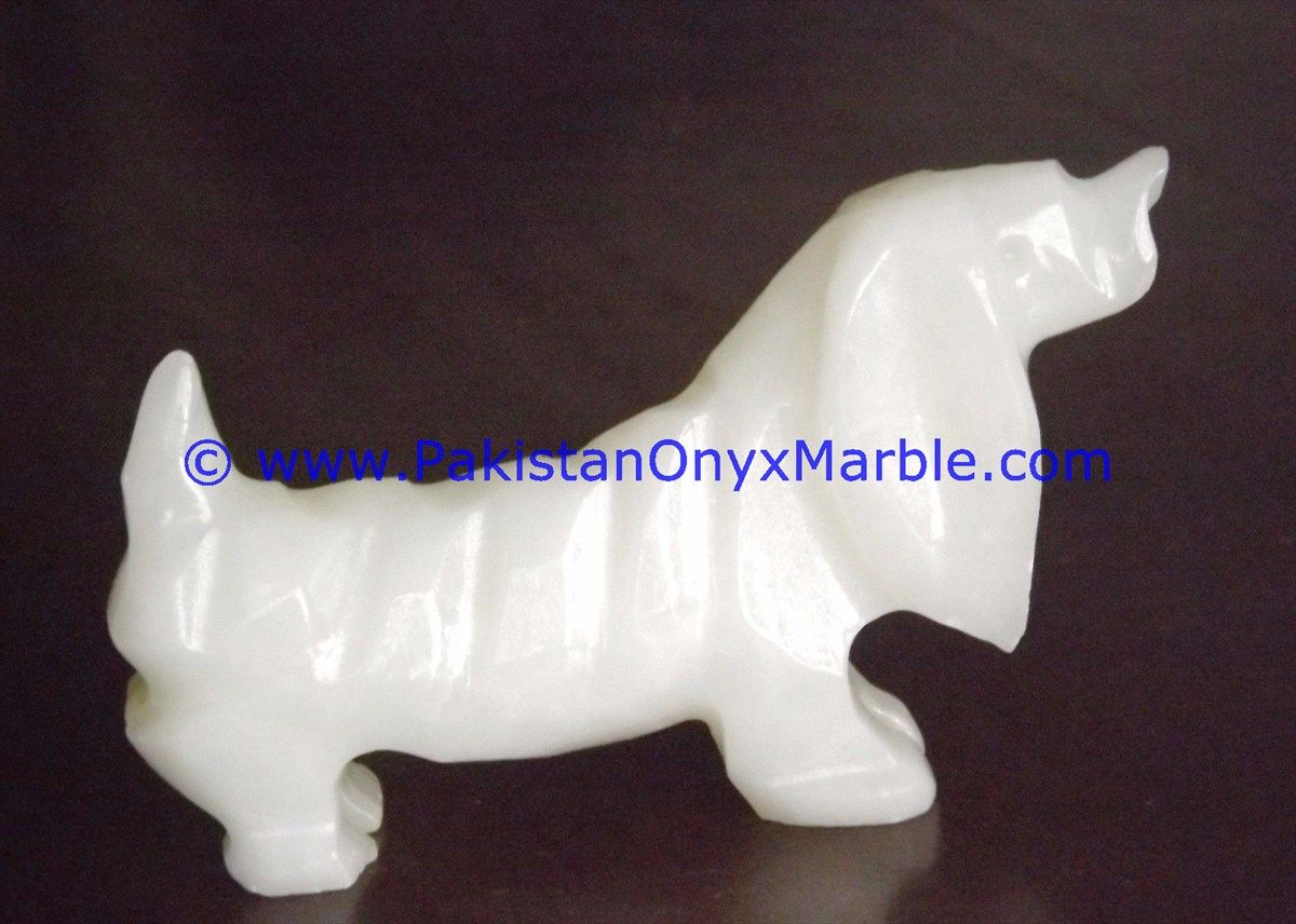 Onyx Carved dog Statue-12