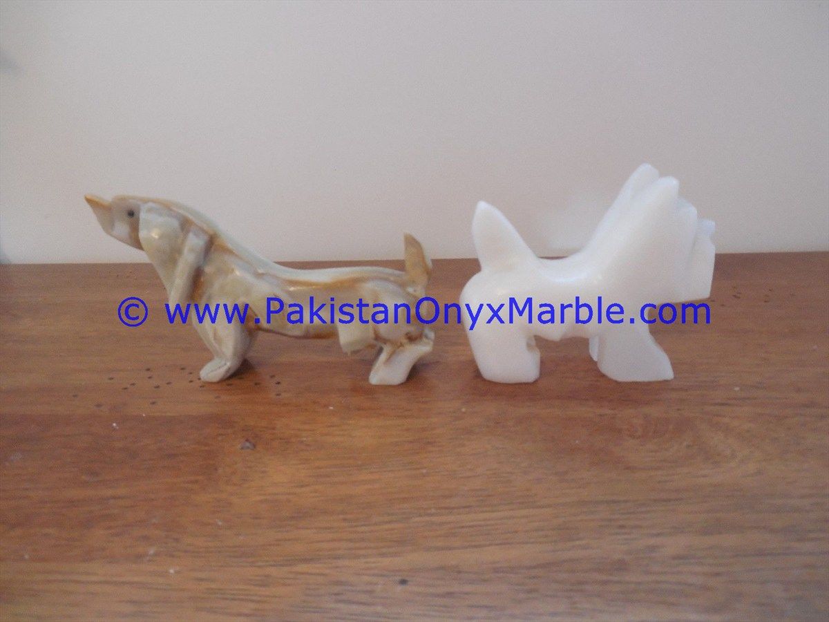 Onyx Carved dog Statue-17