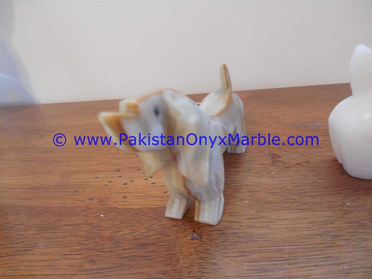 Onyx Carved dog Statue-18