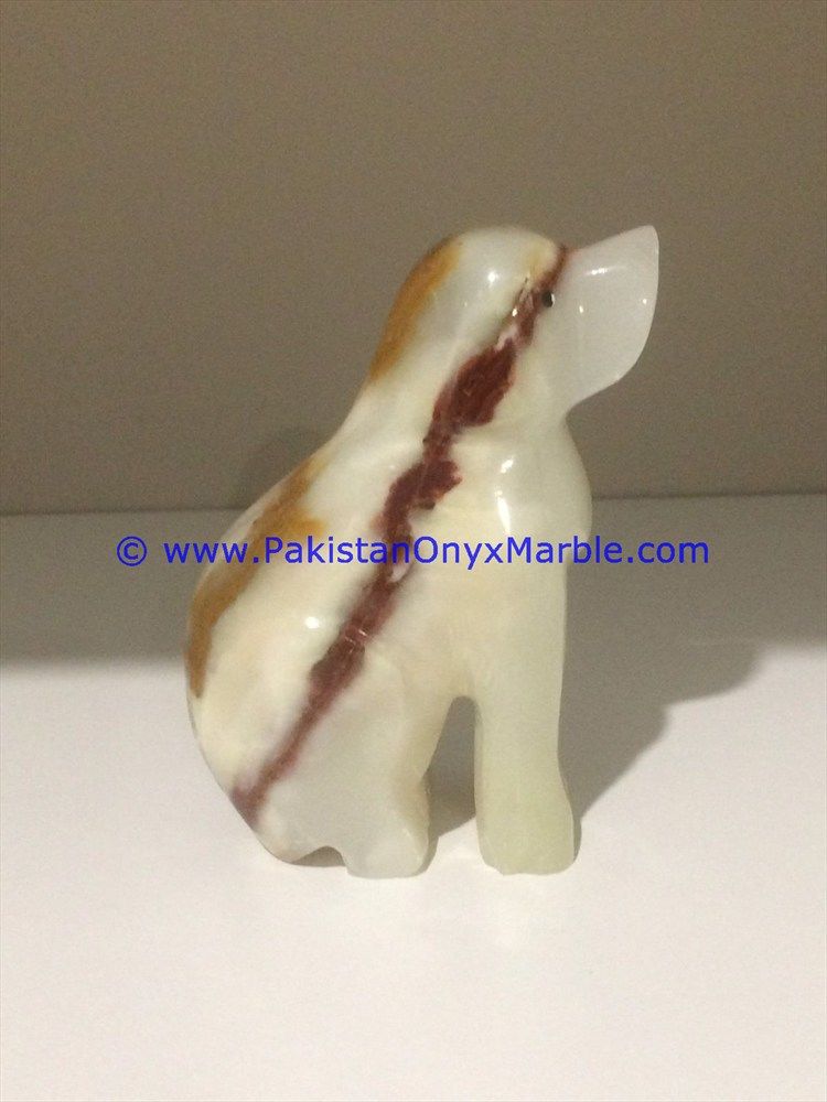 Onyx Carved dog Statue-19