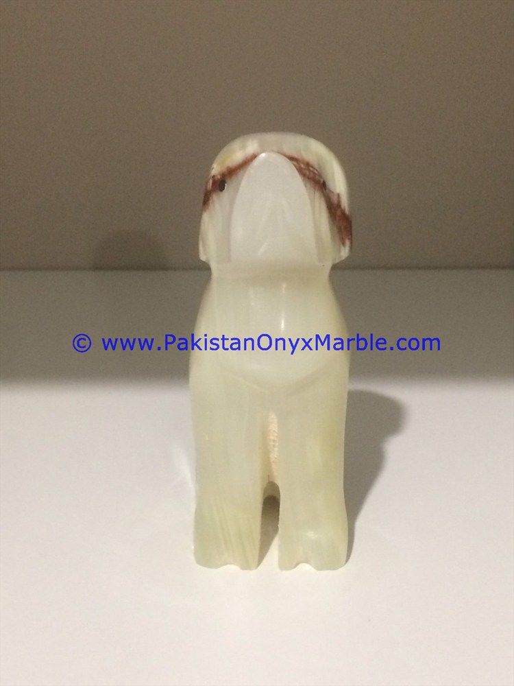 Onyx Carved dog Statue-20