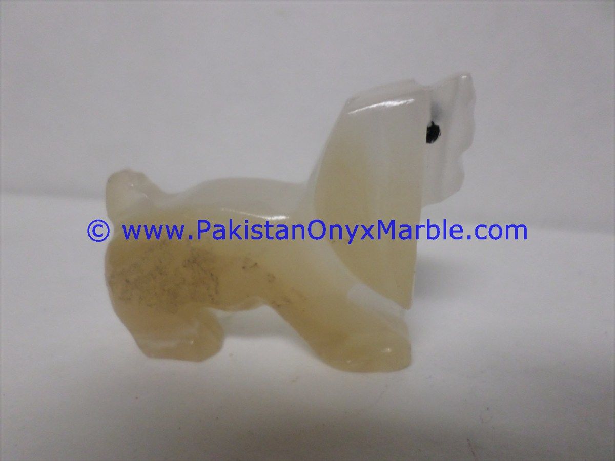 Onyx Carved dog Statue-22