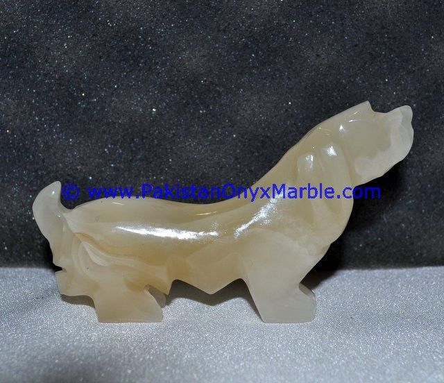Onyx Carved dog Statue-24