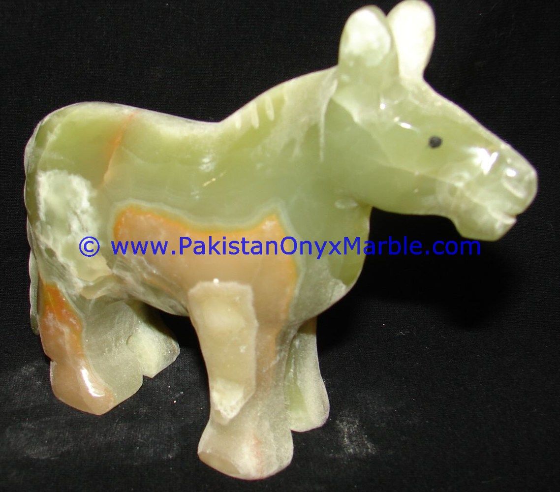 Onyx Carved donkey Statue-03