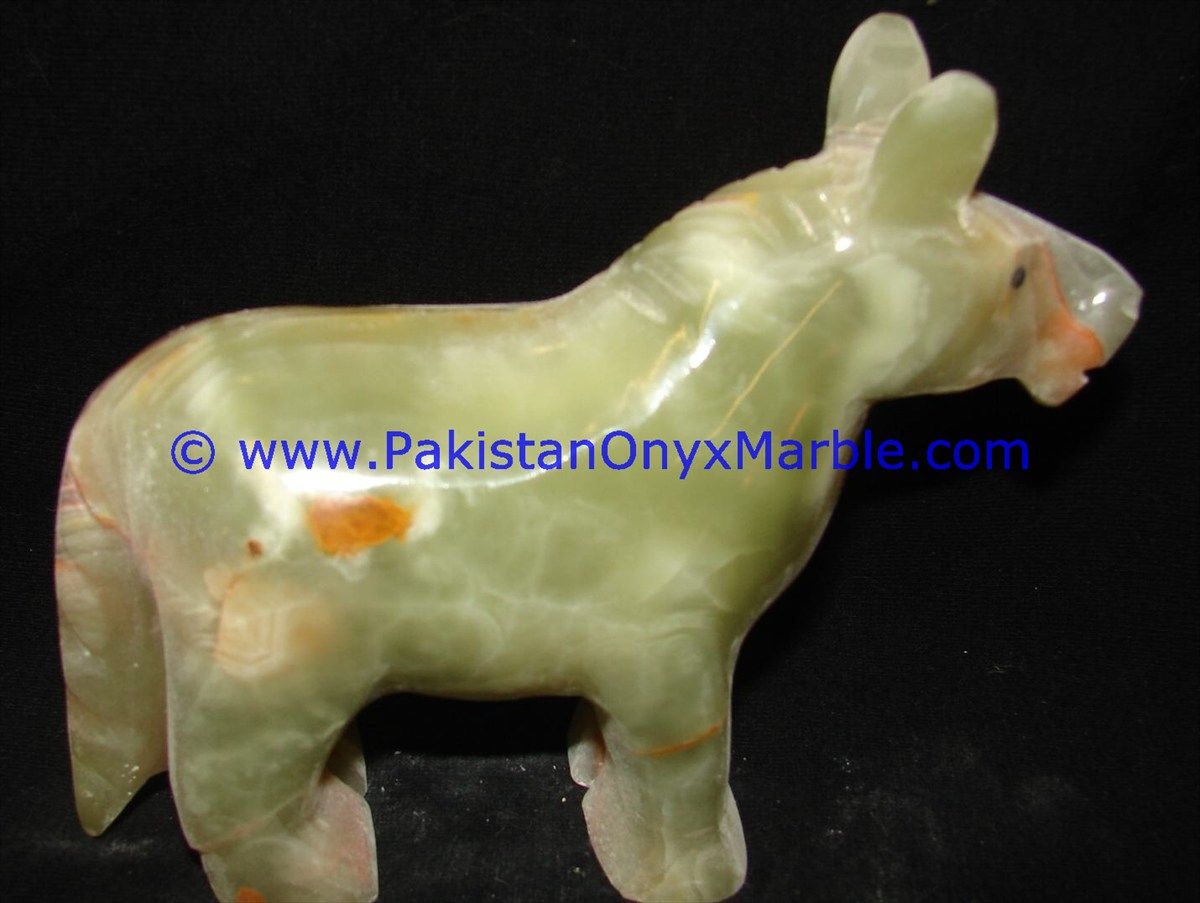 Onyx Carved donkey Statue-04