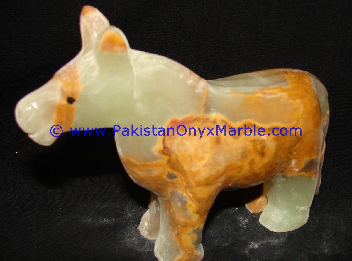 Onyx Carved donkey Statue-06