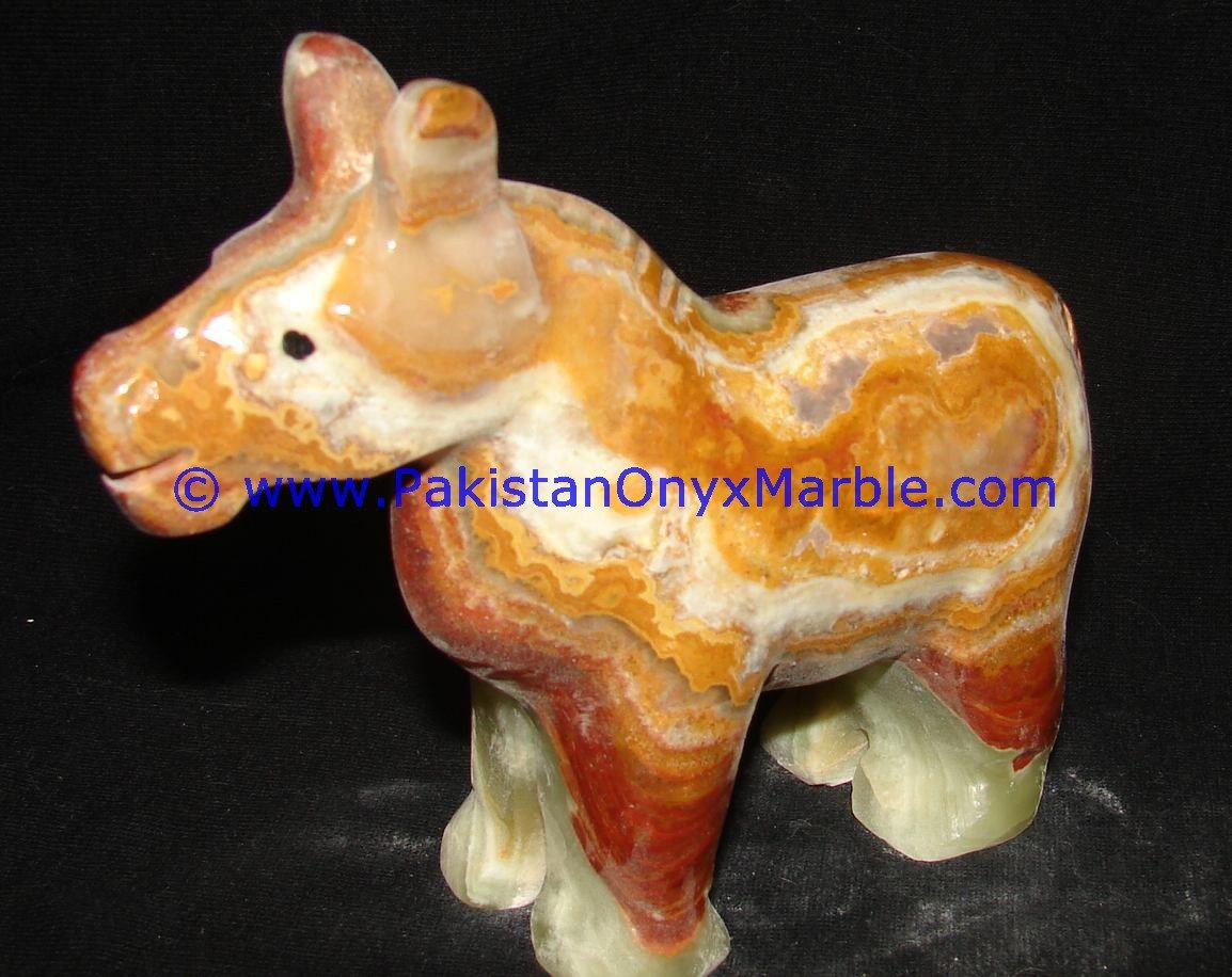 Onyx Carved donkey Statue-07