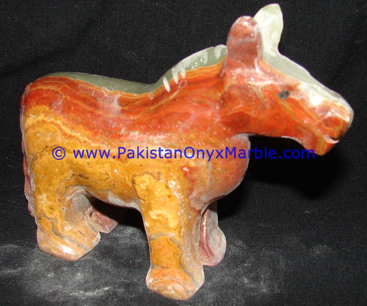Onyx Carved donkey Statue-08