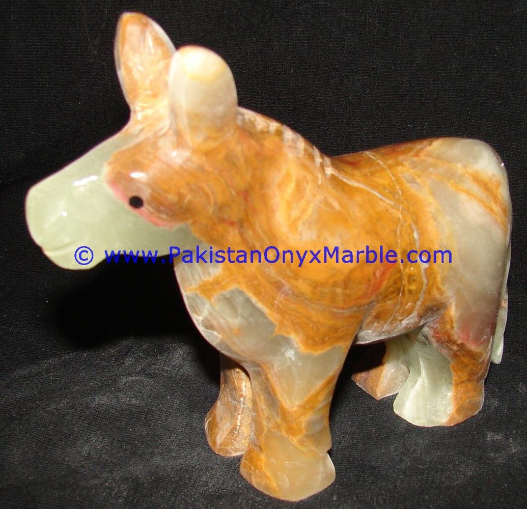 Onyx Carved donkey Statue-09