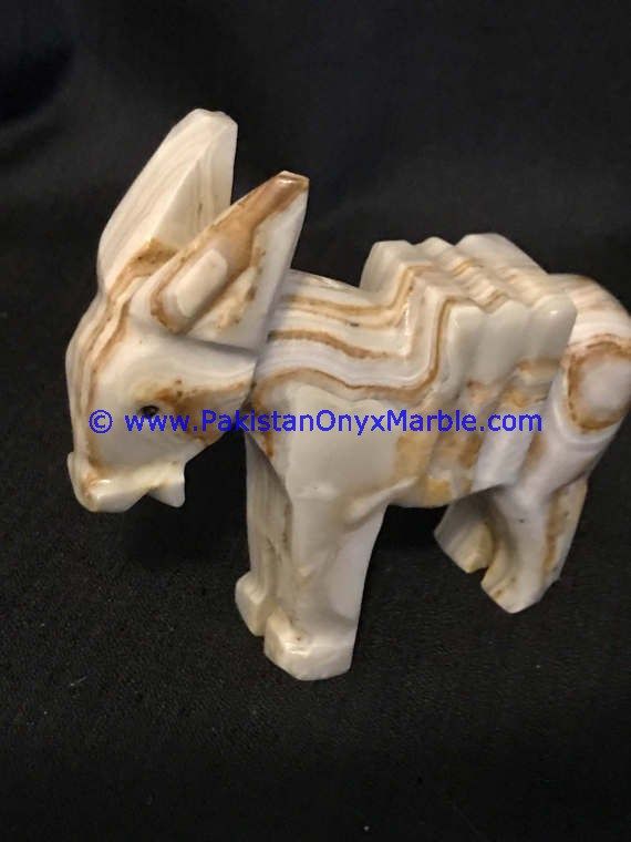 Onyx Carved donkey Statue-22