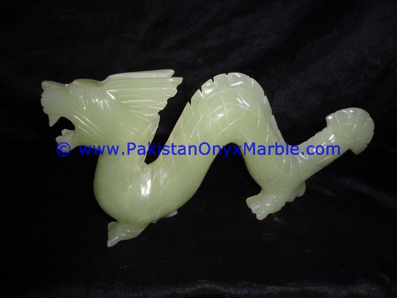 Onyx Carved dragon Statue-07
