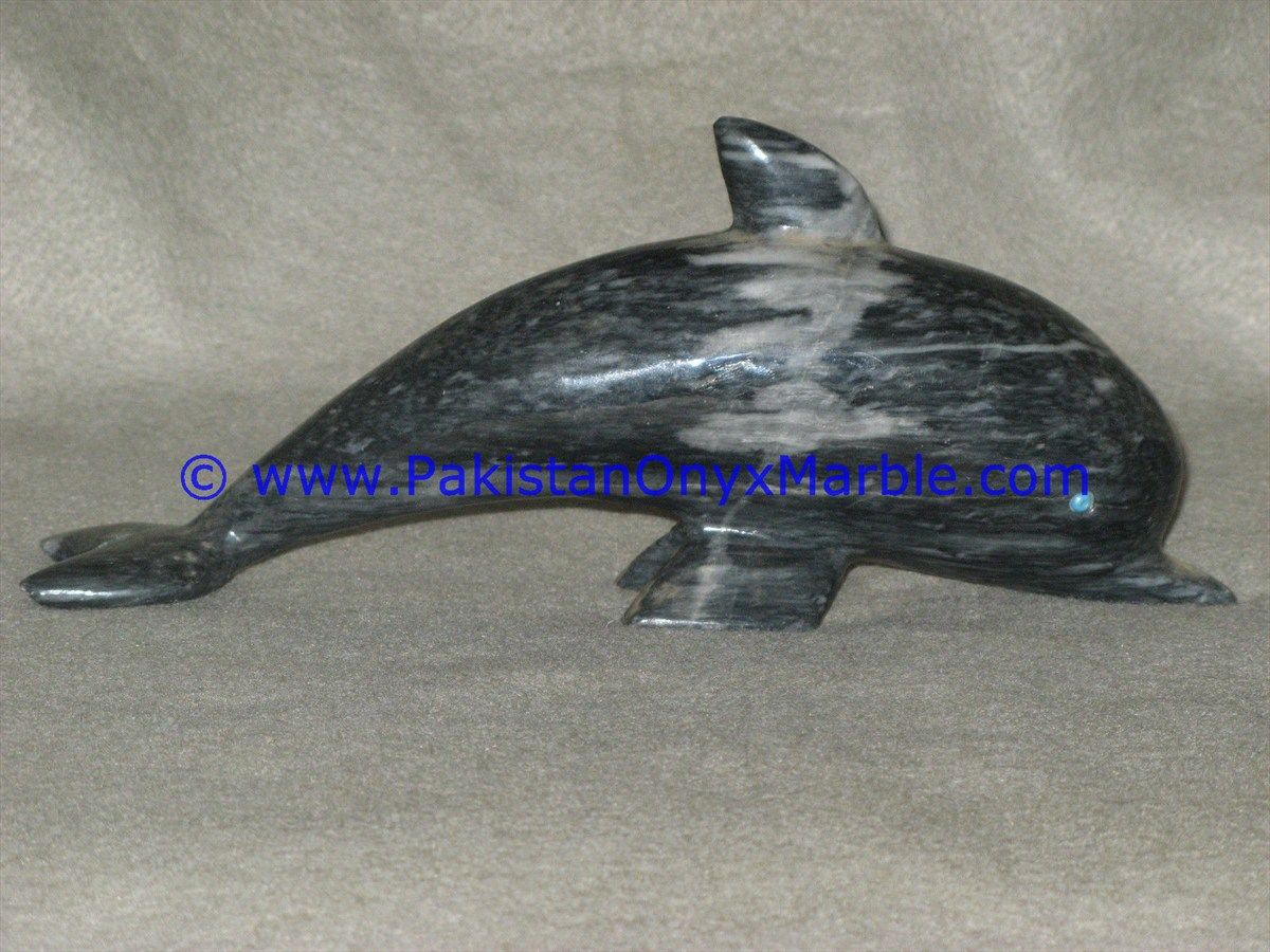 marble dolphins fish black white teakwoood fossil red zebra marble handcarved-03