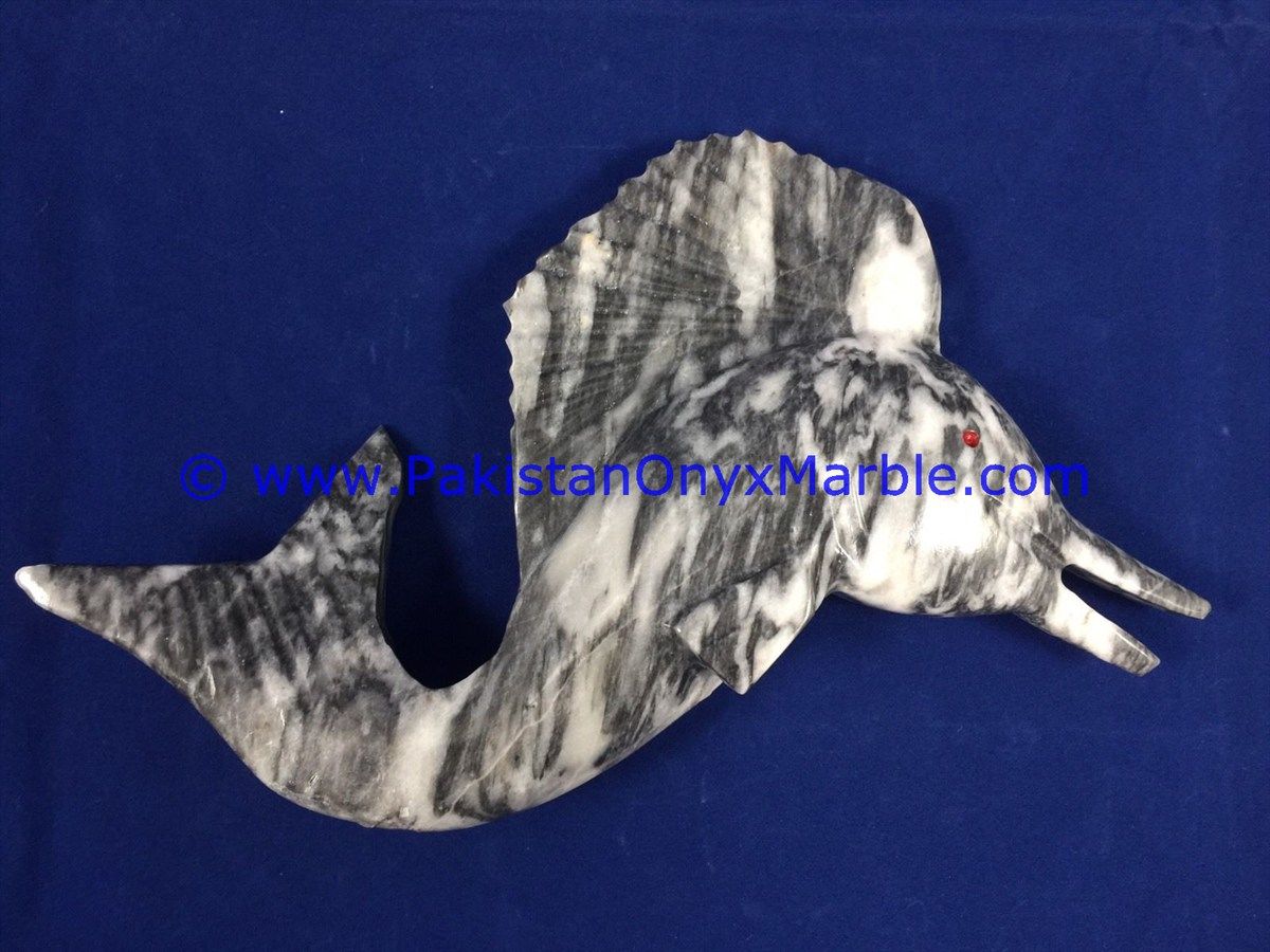 marble fishes black white teakwoood fossil red zebra marble handcarved-02