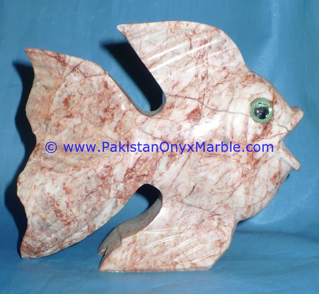 marble fishes black white teakwoood fossil red zebra marble handcarved-04
