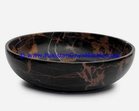 Marble Black and Gold handcrafted pedestal fruit cake Bowls-04