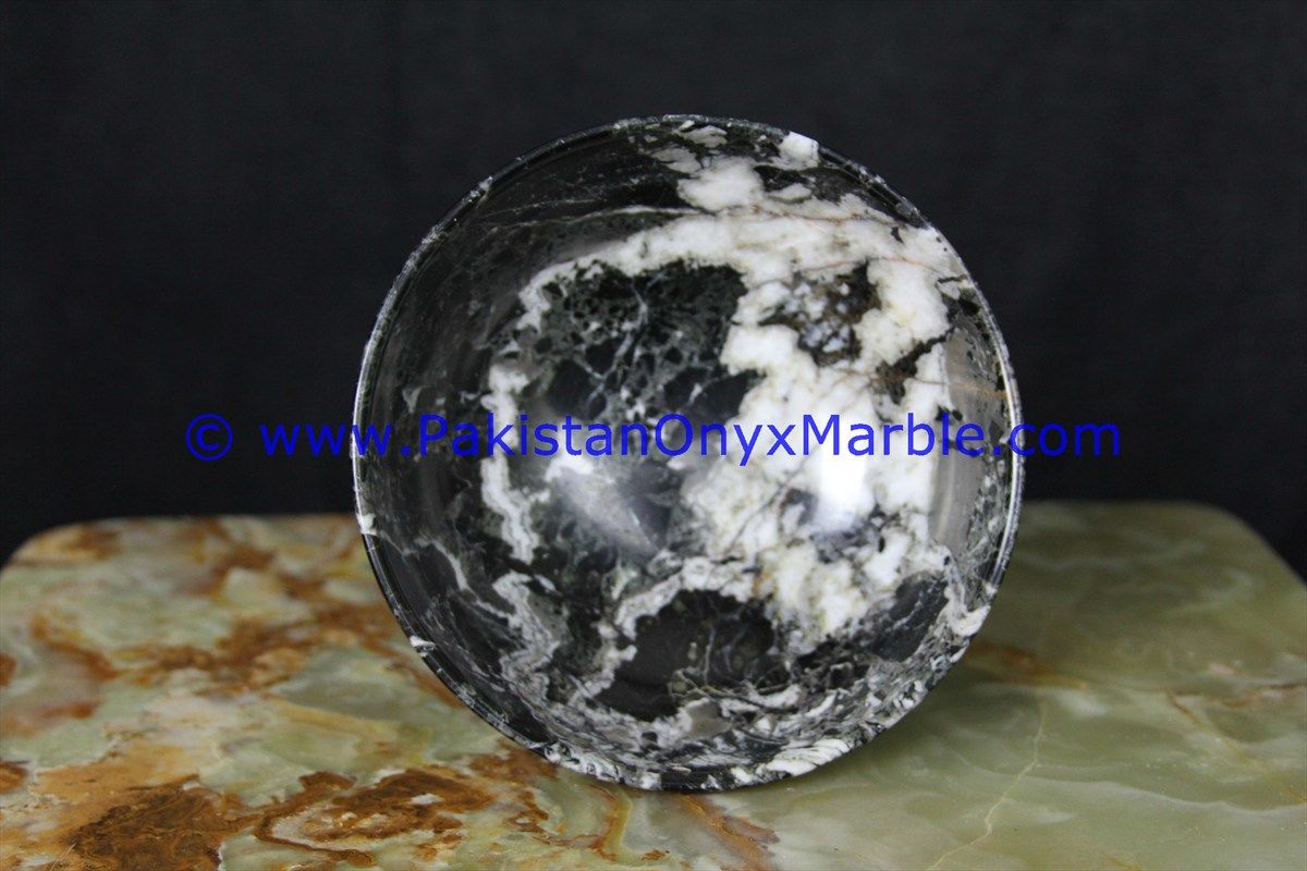 Marble Black Zebra handcrafted pedestal fruit cake Bowls-02