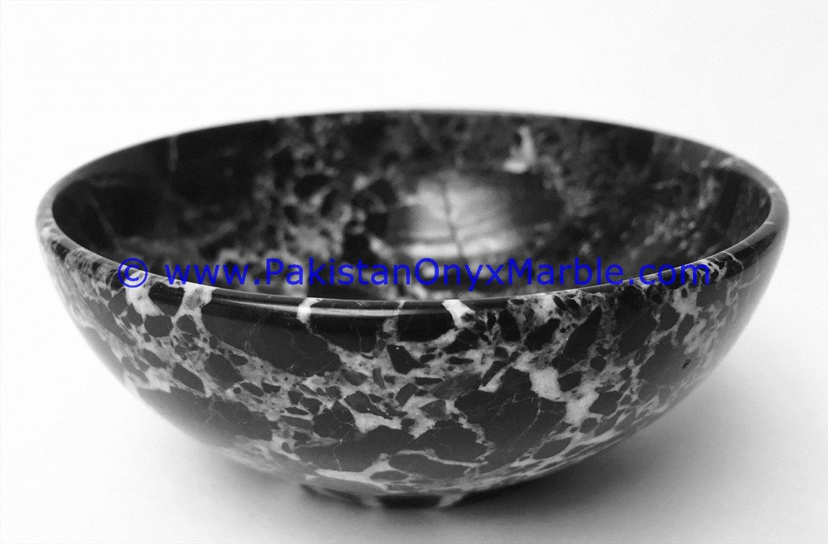 Marble Black Zebra handcrafted pedestal fruit cake Bowls-04