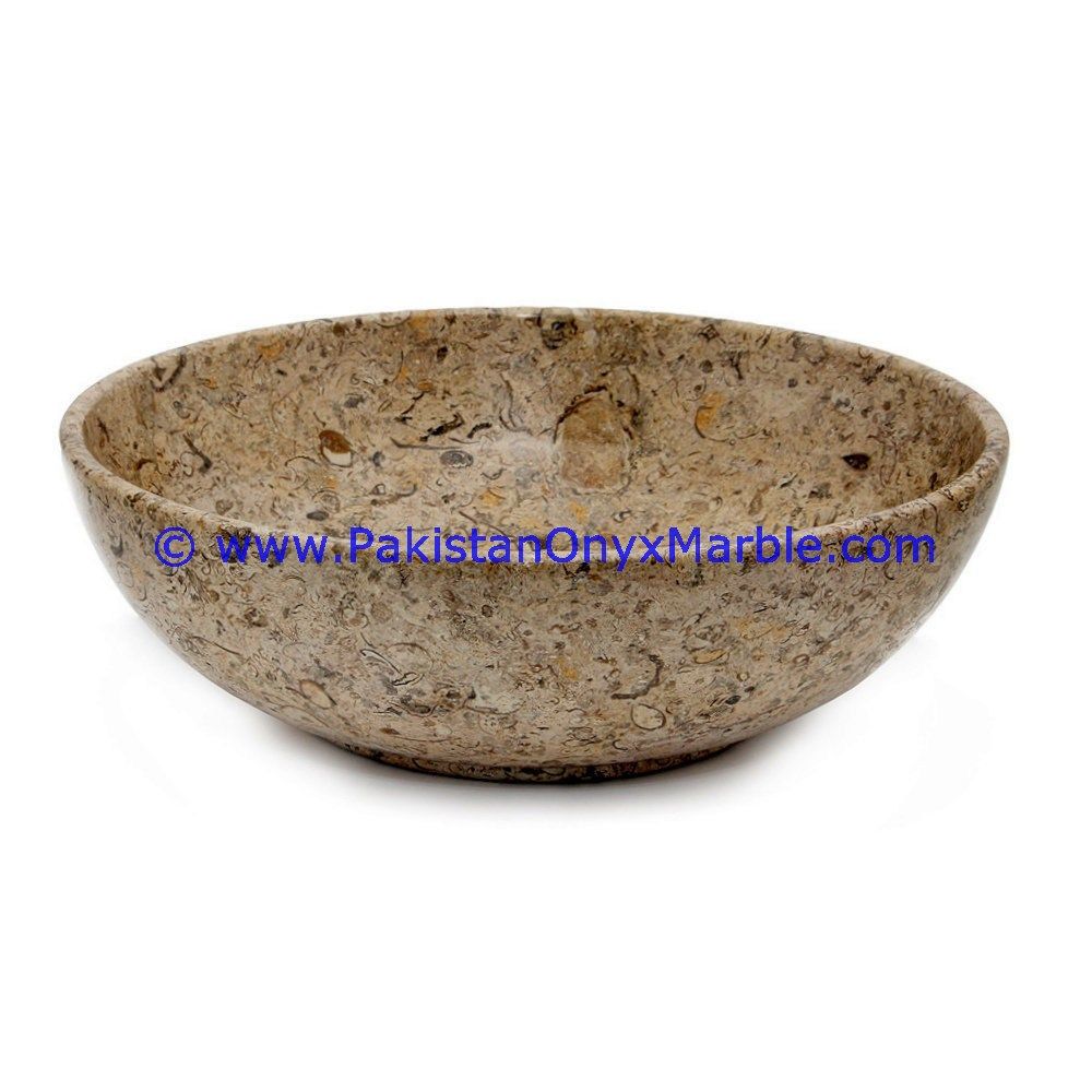 Marble Fossil Corel handcrafted pedestal fruit cake Bowls-01