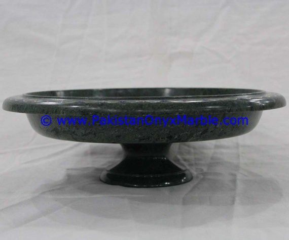 Jet Black Marble handcrafted pedestal fruit cake Bowls-01