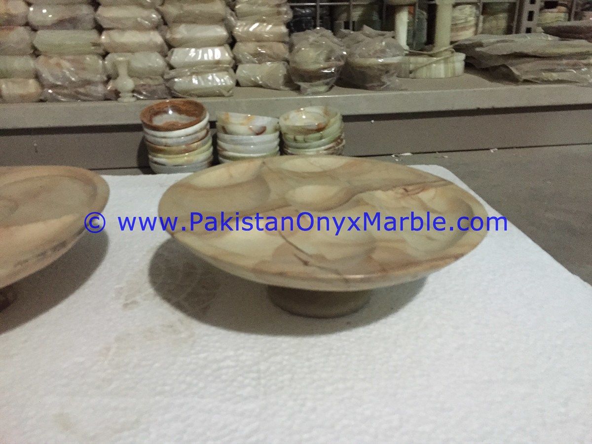 Teakwood Burmateak Marble handcrafted pedestal fruit cake Bowls-03