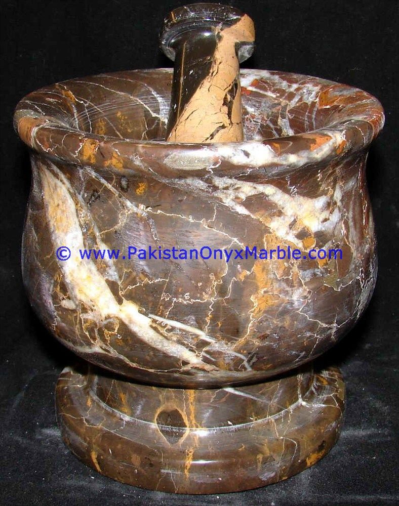 Black and Gold Marble Mortar and Pestles for crushing grinding medicine Herbs-01