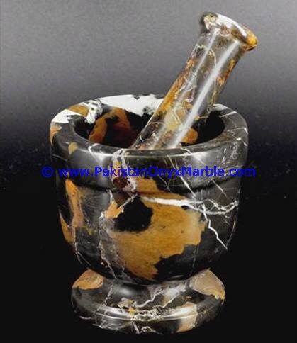 Black and Gold Marble Mortar and Pestles for crushing grinding medicine Herbs-03