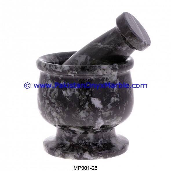 Black Zebra Marble Mortar and Pestles for crushing grinding medicine Herbs-01