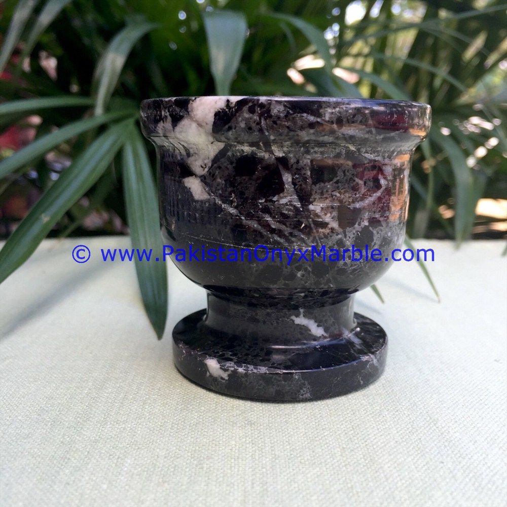Black Zebra Marble Mortar and Pestles for crushing grinding medicine Herbs-04